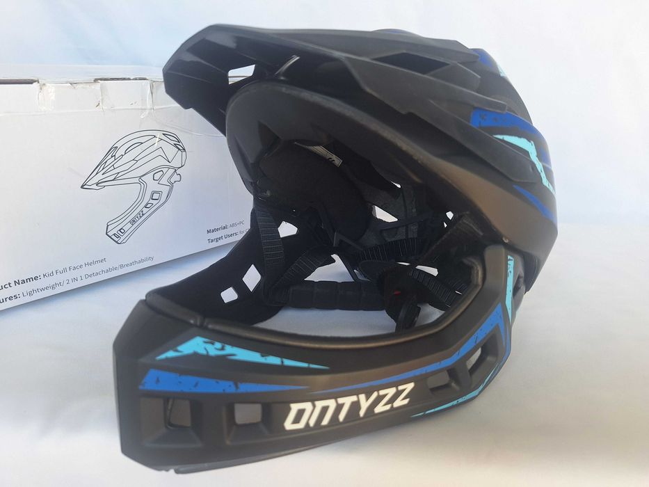 Kask rowerowy dziecięcy fullface Ontyzz JC-012 Black Blue S/M 52-56cm