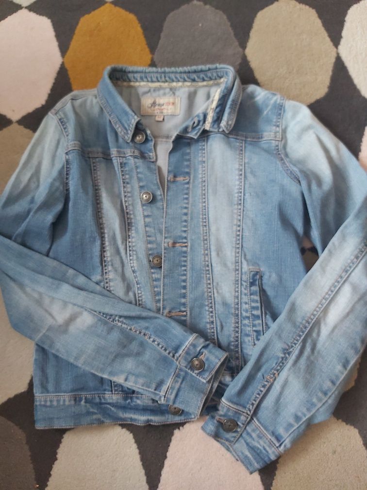 House kurtka jeansowa denim przecierana M