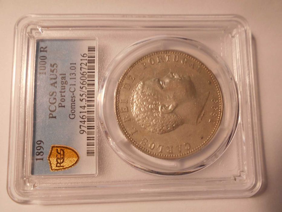 Moeda de Prata certificada. D. Carlos I - 1,000 Reis.