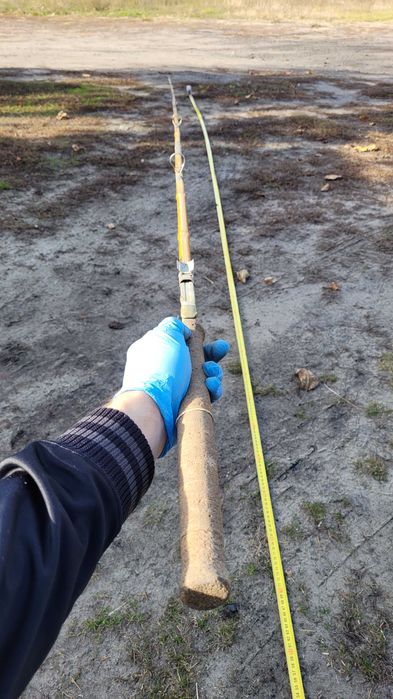 Tanie wędkarstwo - Stara wędka bambusowa POLSPING 7/8