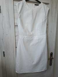 Sukienka lniana biała