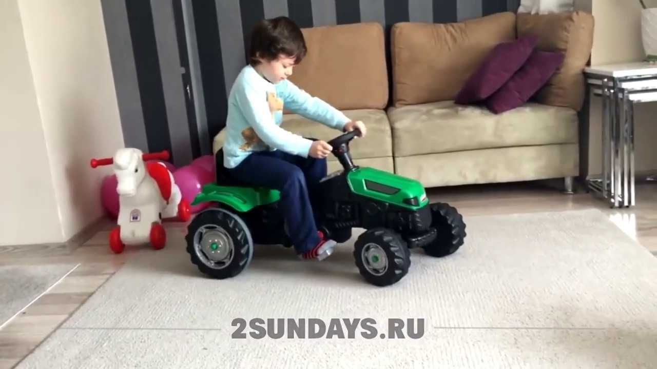 Трактор педальный Pilsan 07-314, 2 расцветки, для детей до 5 лет