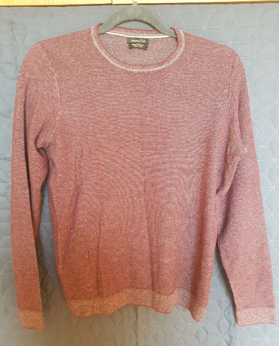 Massimo Dutti sweter kaszmir rozmiar S kolor wina