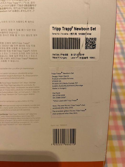 Stokke set newborn - para cadeira tripp trapp
