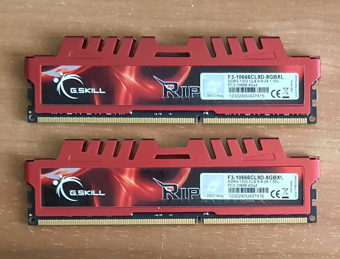 Память DDR3 KIT 8Gb (4Gb + 4Gb) G.SKILL RipJaws 1333 радиатор игровая