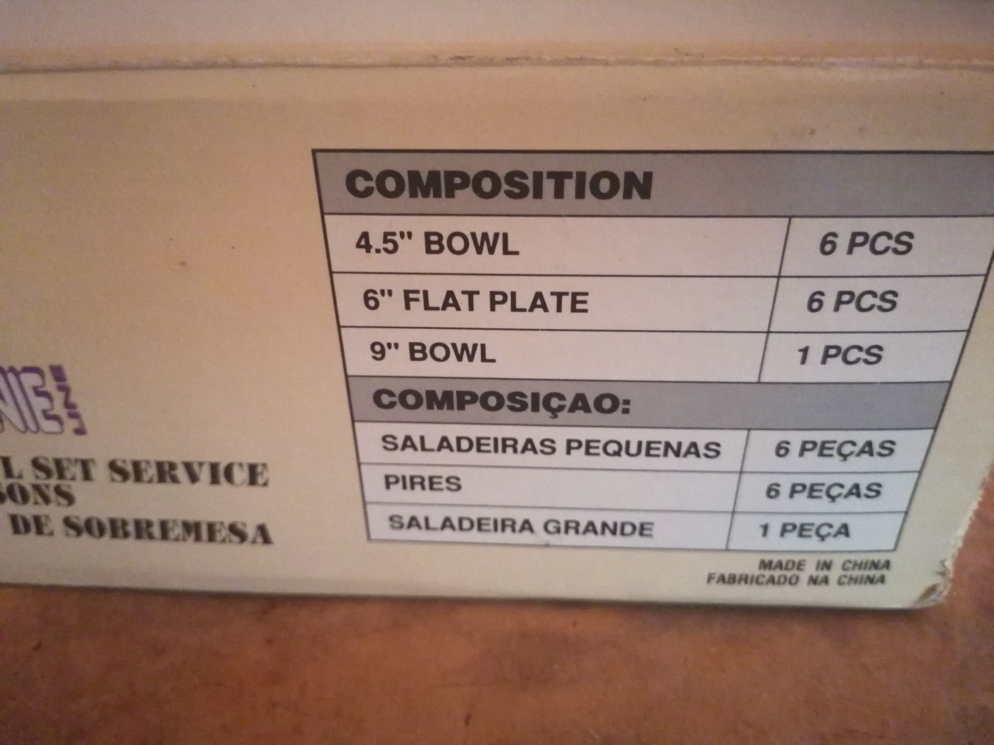 Serviço sobremesa/loiça chinesa.