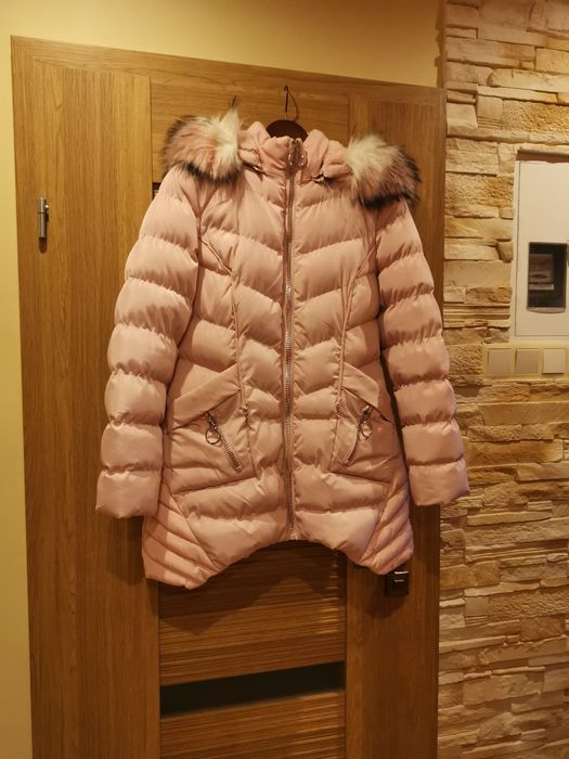 Płaszcz puchowy zimowy dla dziewczynki