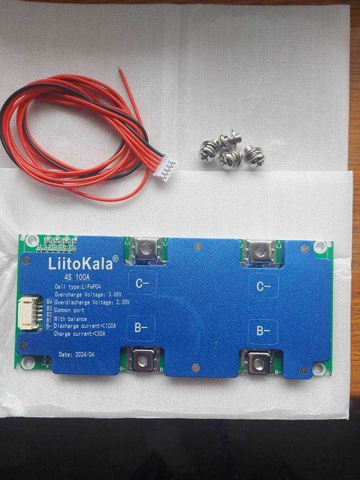 Плата BMS LiitoKala 4s 12v 100A, плата защиты