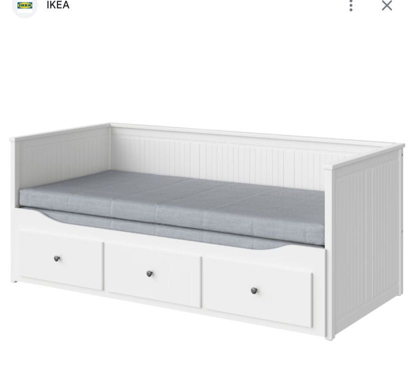 Cama ikea individual e dupla. 2 colchões 80x200. Arrumação 3 gavetas