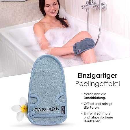 Rękawice do peelingu ciała z bambusa FABCARE Głębokie Oczyszczanie