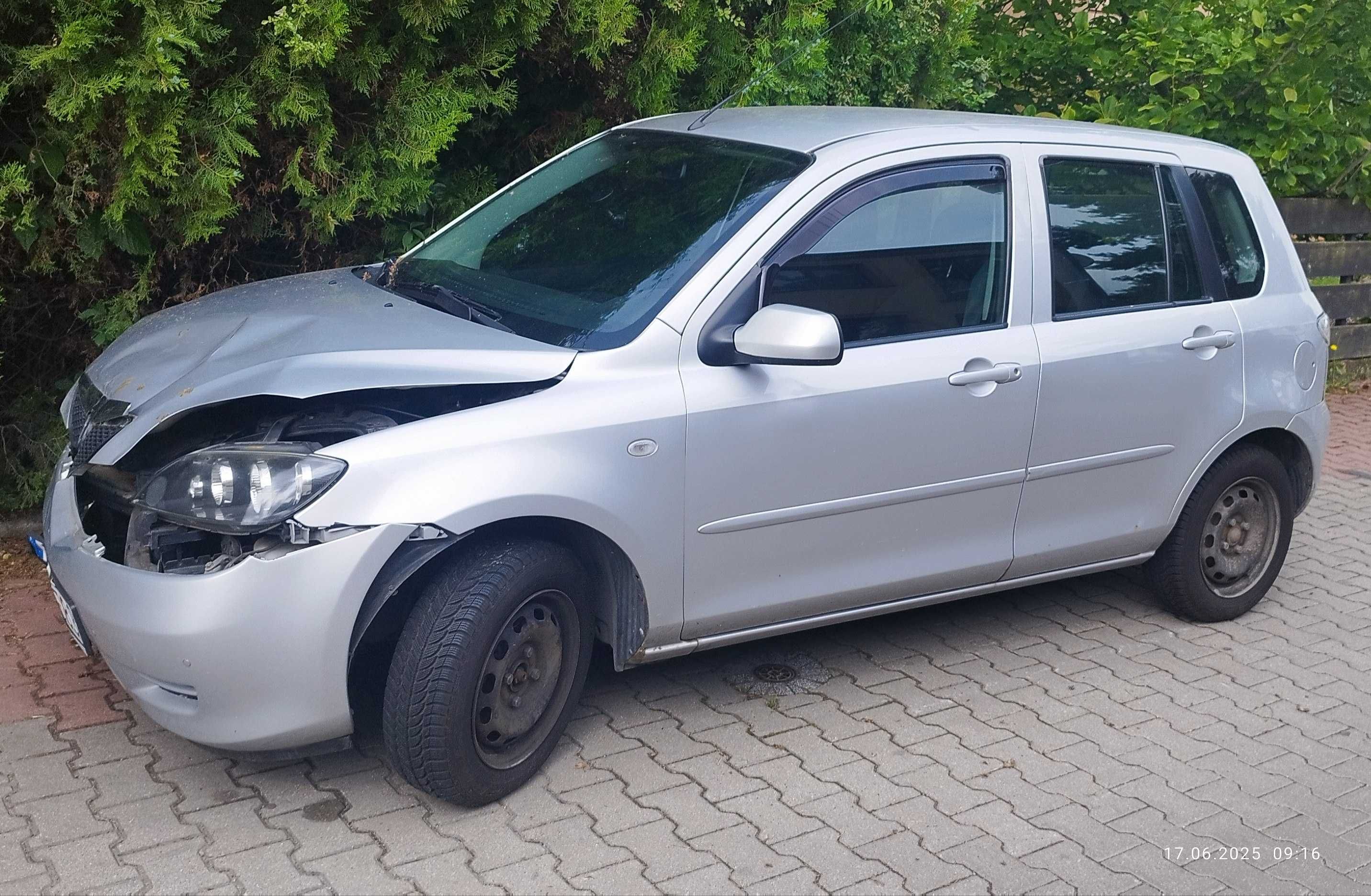 Mazda 2 po wypadku