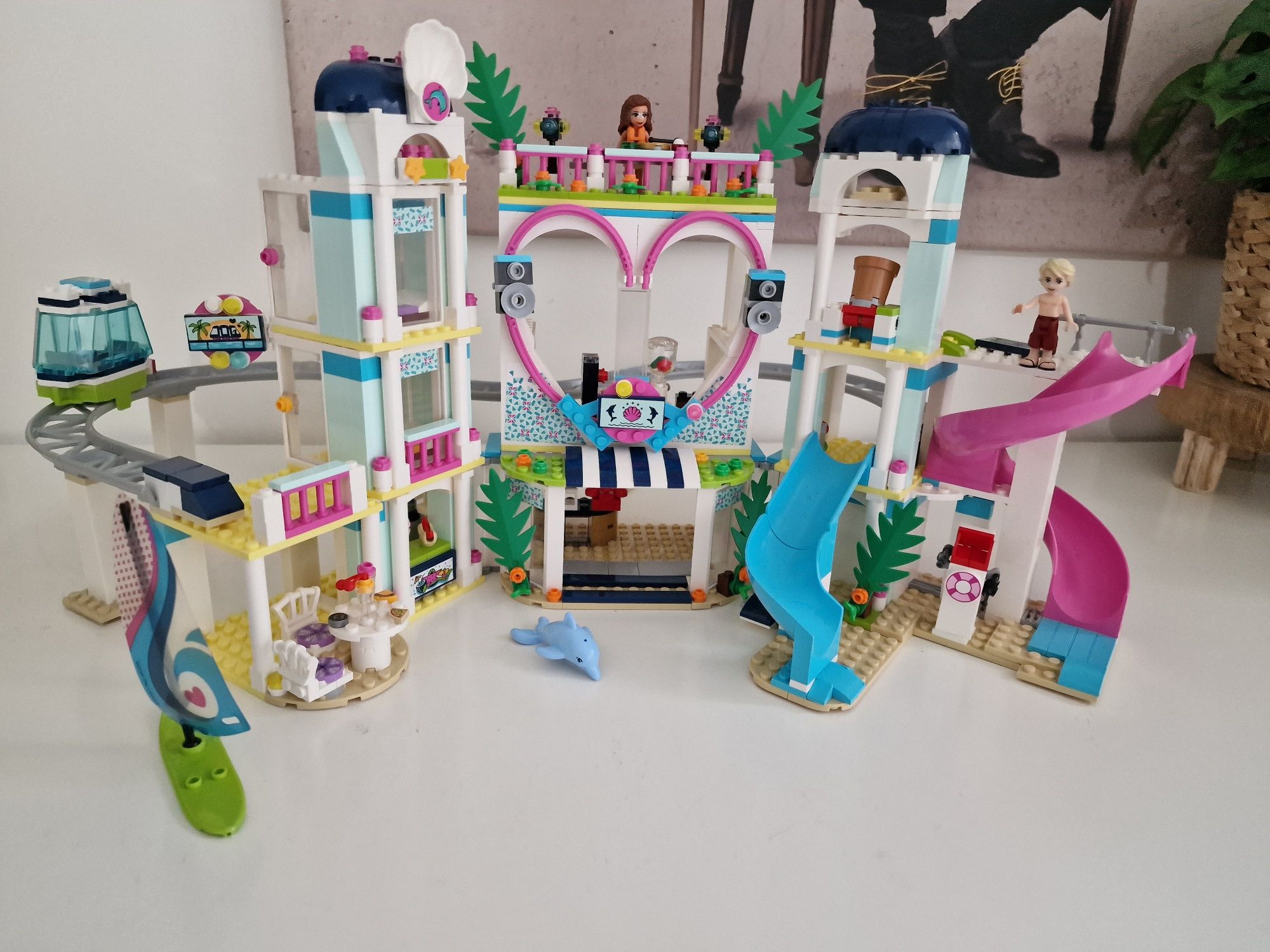 Lego Friends- Kurort w Heartlake, kolejka górska, zestaw serce, klocki
