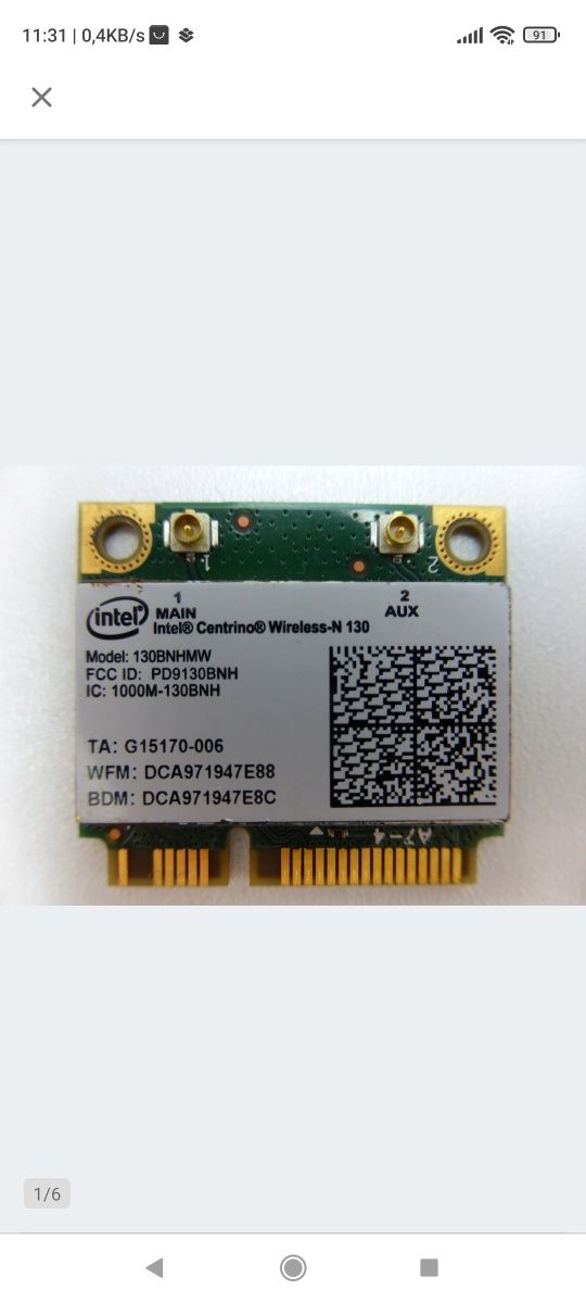 Karta wifi Realtek rtl8188ee do laptopa  na mini Pci