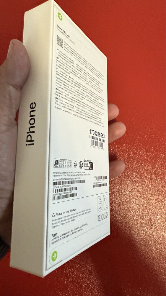 iPhone 16 Pro Max 256gb Black selado !