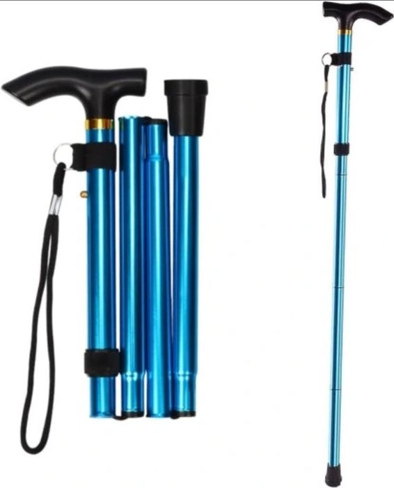 Laska spacerowa regulowana składana stabilna ortopedyczna