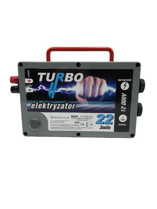 Elektryzator pastuch akumulatorowo - sieciowy bardzo mocny TURBO 22J