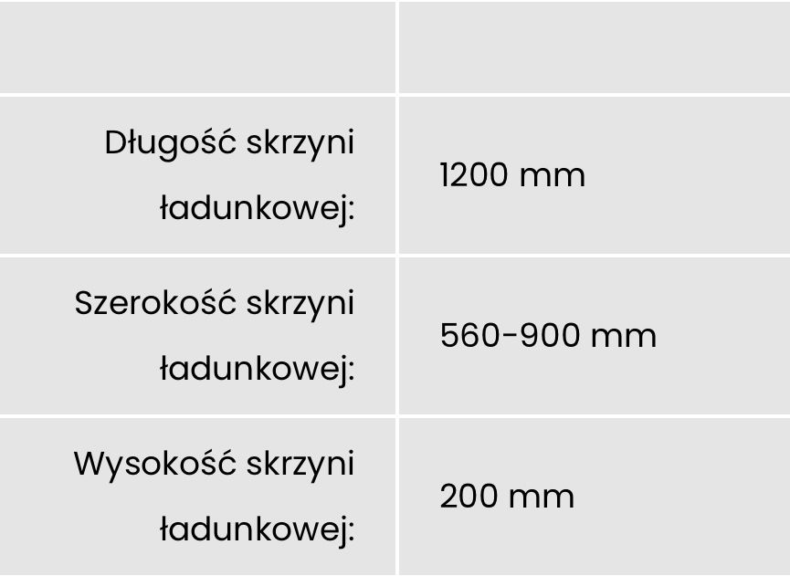 Skrzynia ładunkowa do transportera budowlanego,małego traktorka, quada