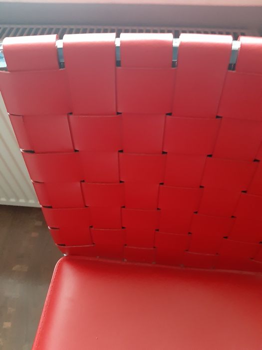 Krzesło czerwone plecionka kolekcja vintage nogi metal home tkmaxx fot