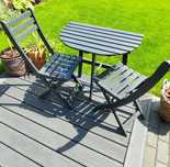 Stolik i 2 krzesła ogrodowe/ na balkon drewniane ikea