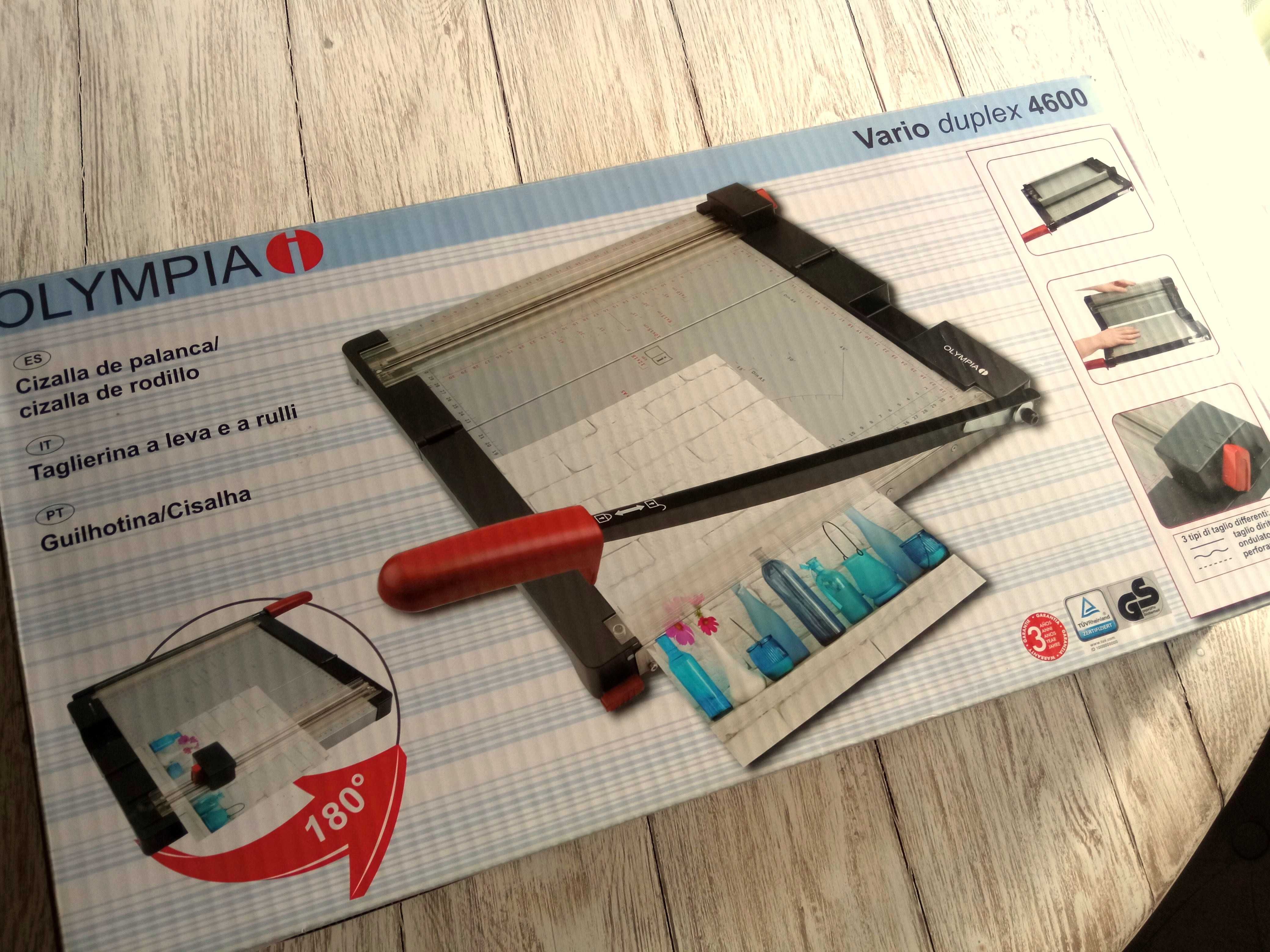 Guilhotina papel Olympia Vario duplex 4600 - corte 10 folhas - NOVA!