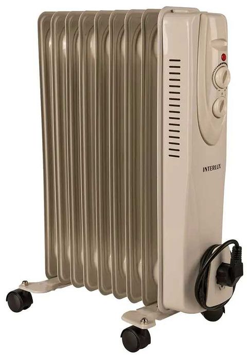 Обігрівач масляний, радіатор, INTERLUX INO-9020W, 2 кВт, 20м2
