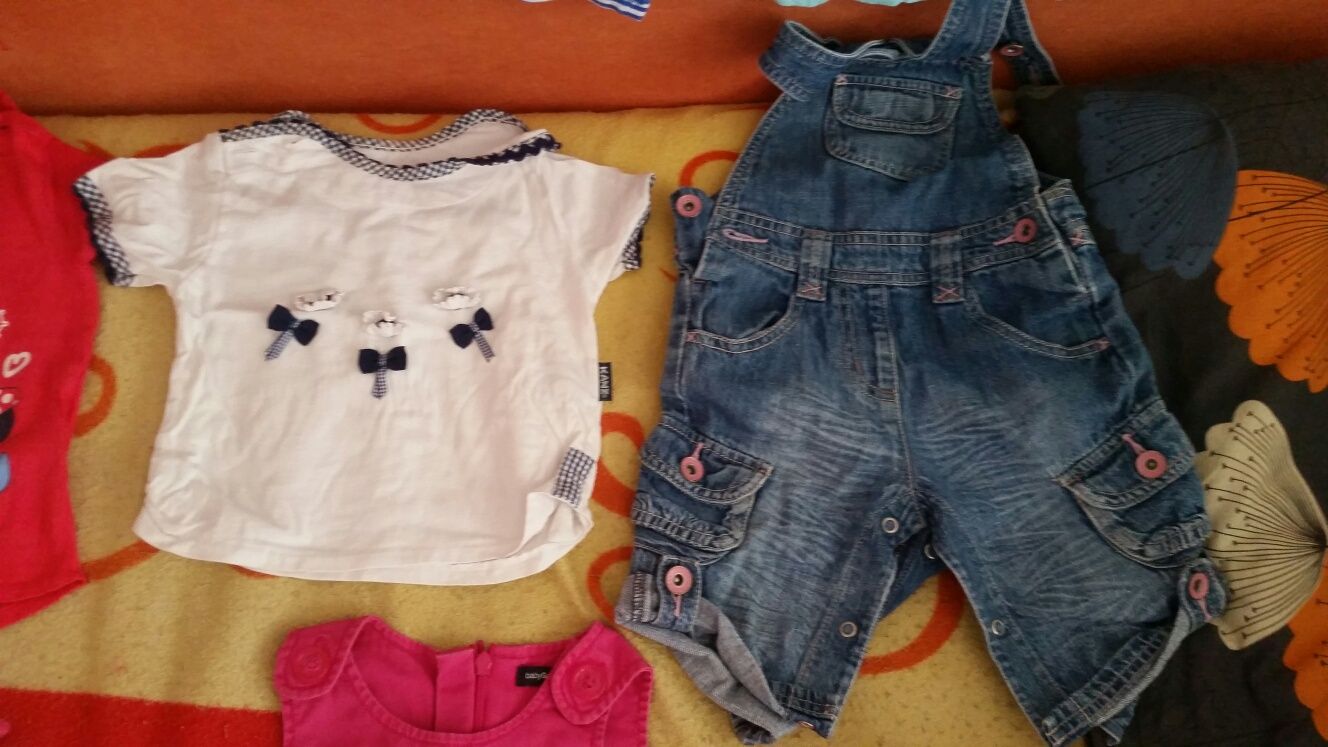 Sliczne bluzeczki spodenki letnie 12 sztuk 80 i 86