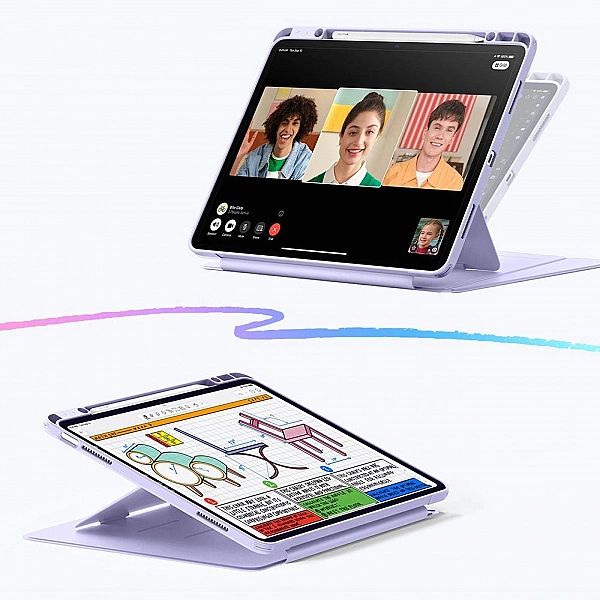 Etui ESR Flip Hybrid na iPad Air 13" 1 / 2 - fioletowe