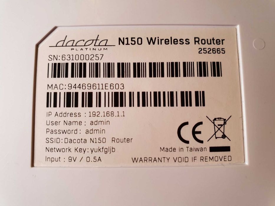 Access Point i router Dacota Platinum N150