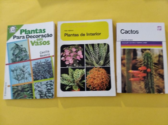 Diversos livros sobre plantas, flores e plantas medicinais