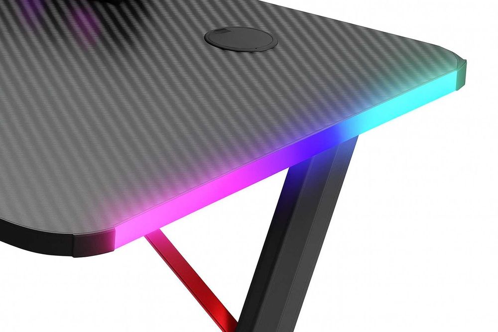 Biurko Gamingowe Komputerowe Stół dla Gracza Nowoczesne LED 120cm BG01