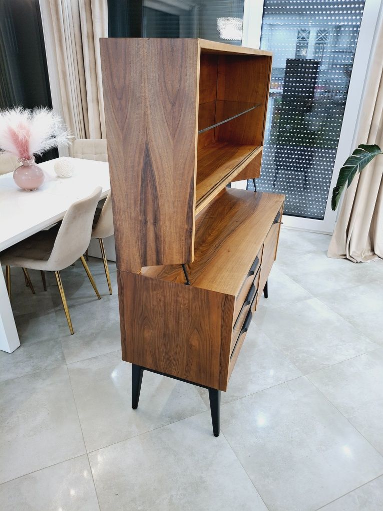 Komoda pomocnik z nadstawka Regał  Design PRL Bytomskie Fabryki Mebli