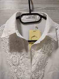 Biała koronkowa koszula