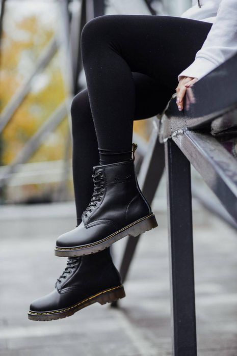 Ботинки мужские Dr. Martens 1460 Black 11822006 Доктор Мартинс (ХУТРО)