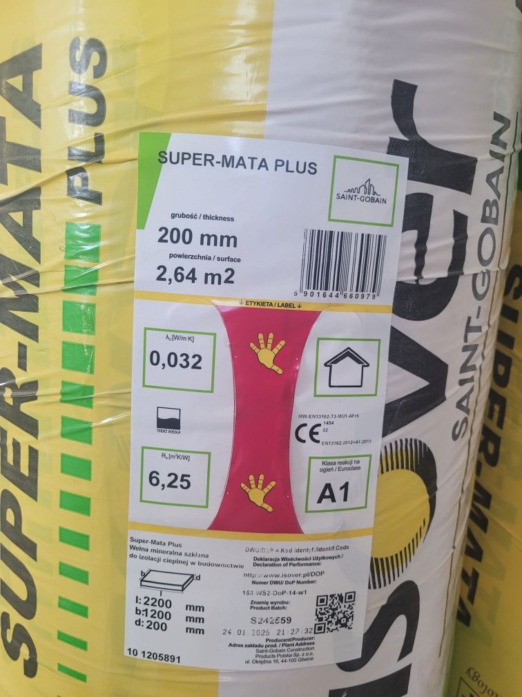 wełna  ISOVER SUPER-MATA plus 032 20 cm