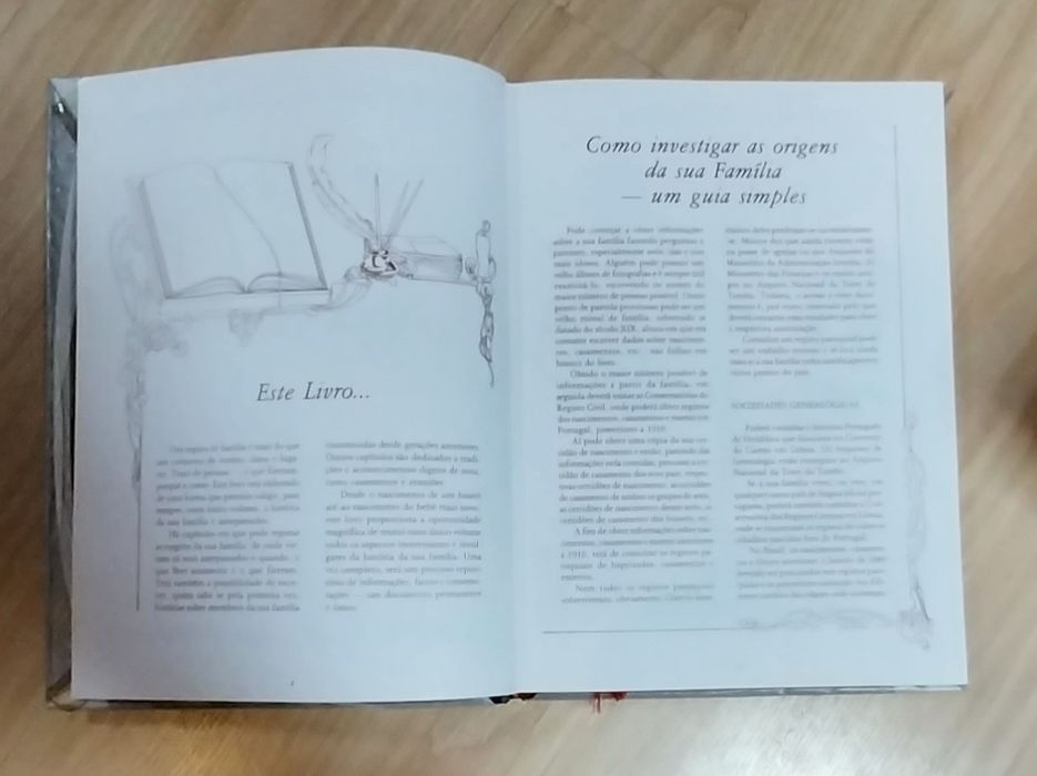 Livro antigo A história da nossa família
