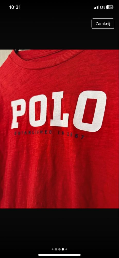 Ralph Lauren roz.L koszulka z długim rękawem