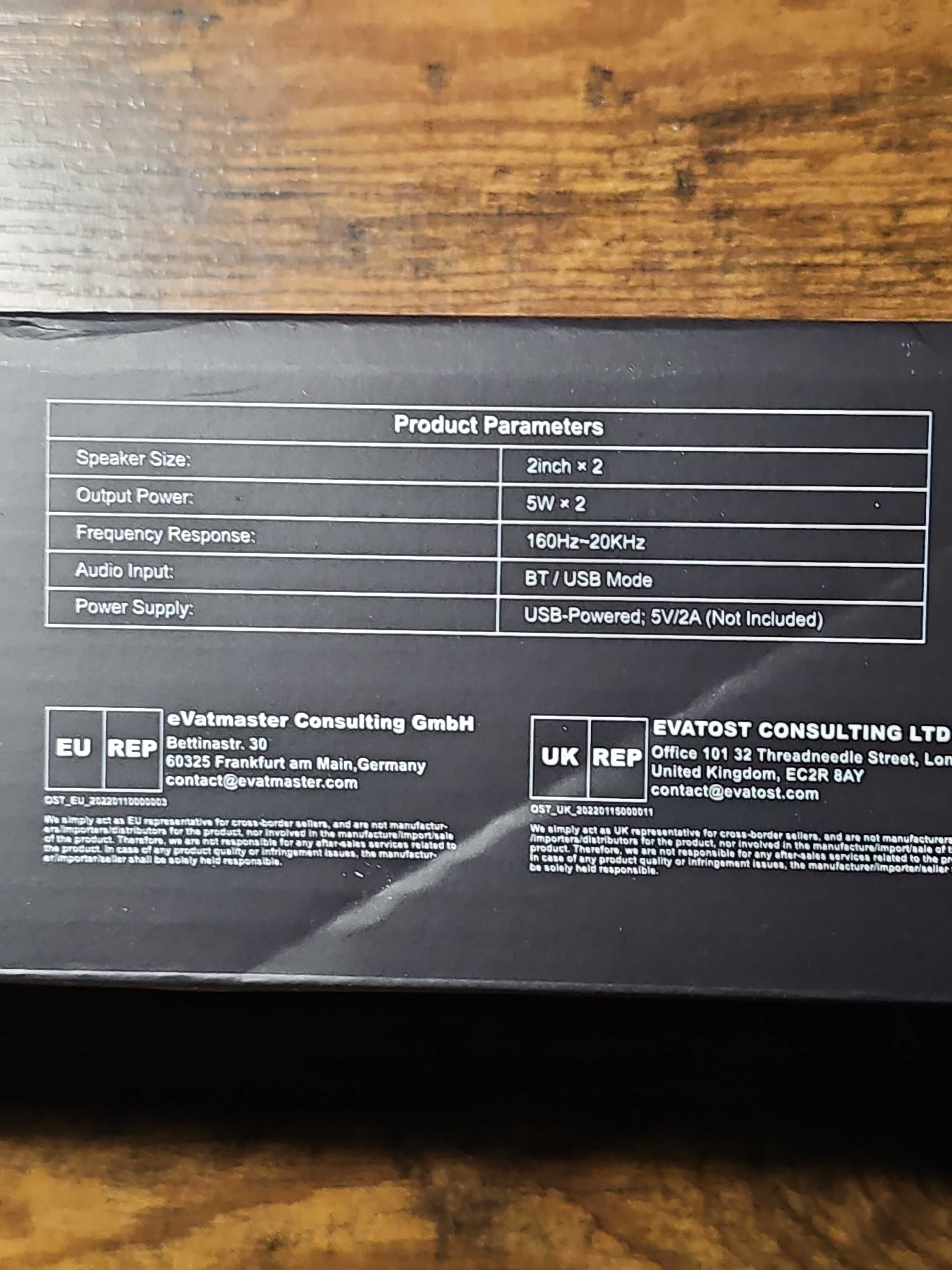 Głośnik Jeecoo A40 Black 2.0 do laptopa PC Obsługa przez USB Tryb