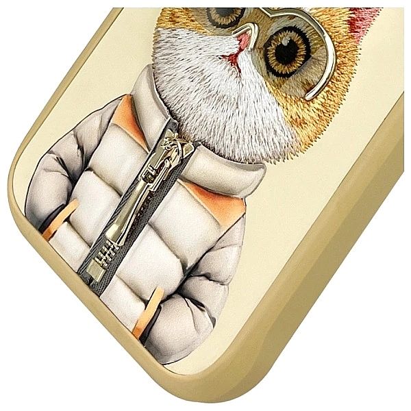 Etui Nimmy Cool&Cute 2.0 Cat na iPhone 16 Pro - zielone
