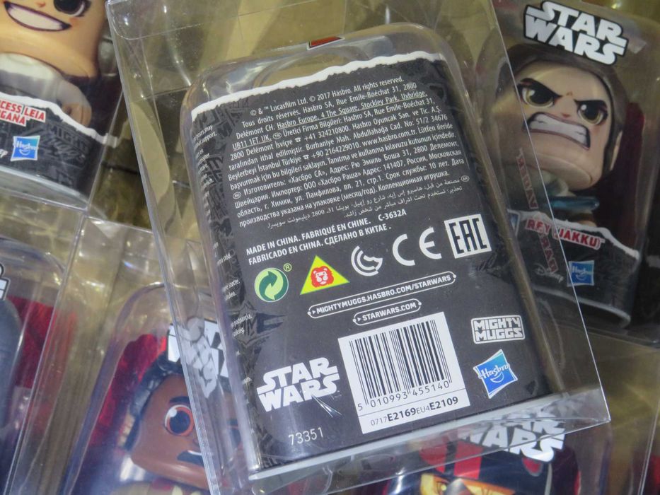 10 Figuras Mighty Muggs Star Wars Hasbro + 10 Caixas Acrílico