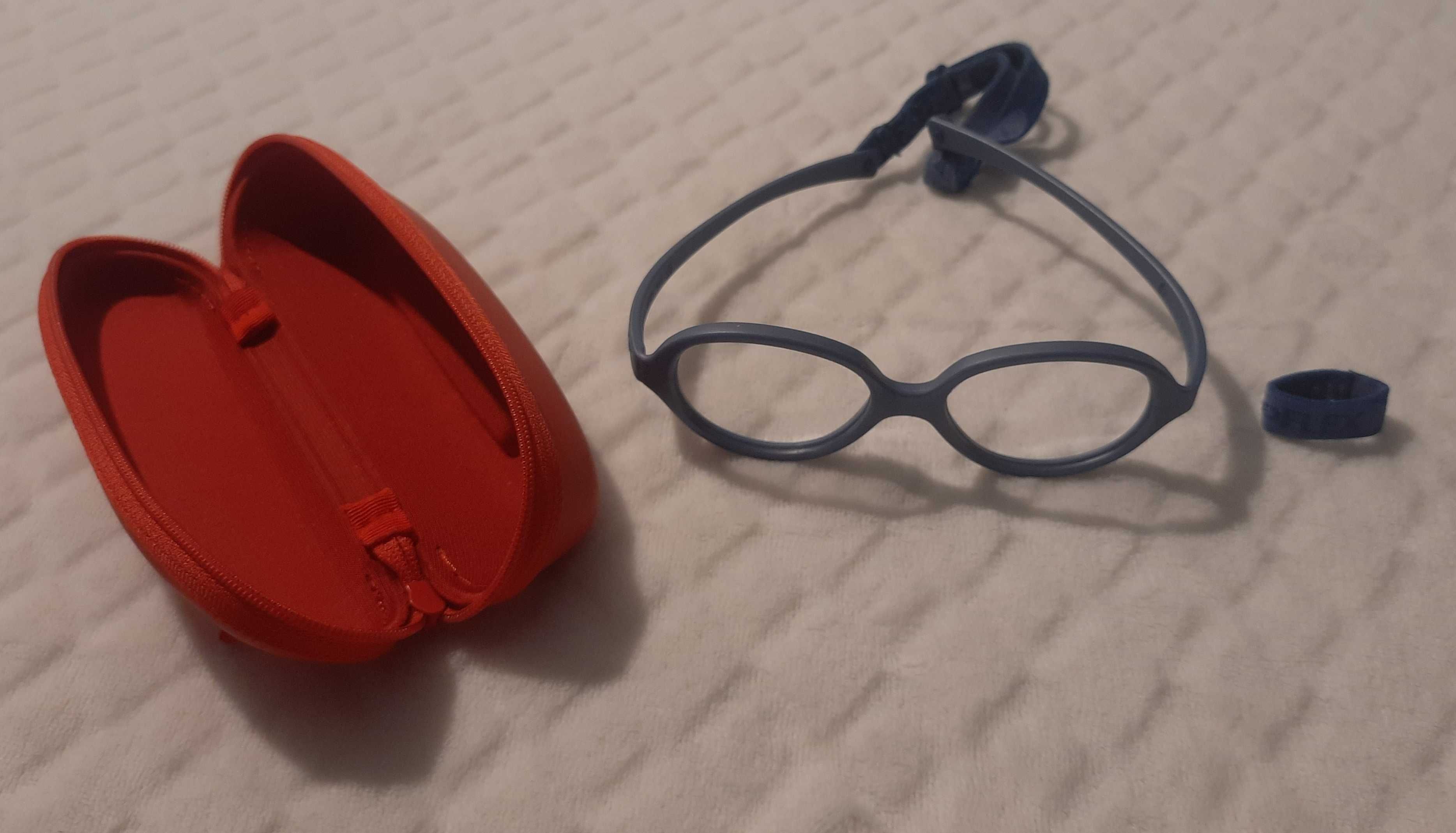 Okulary, oprawki Miraflex Baby One 2, szkiełka OP+0,5+1, OL+0,5+1