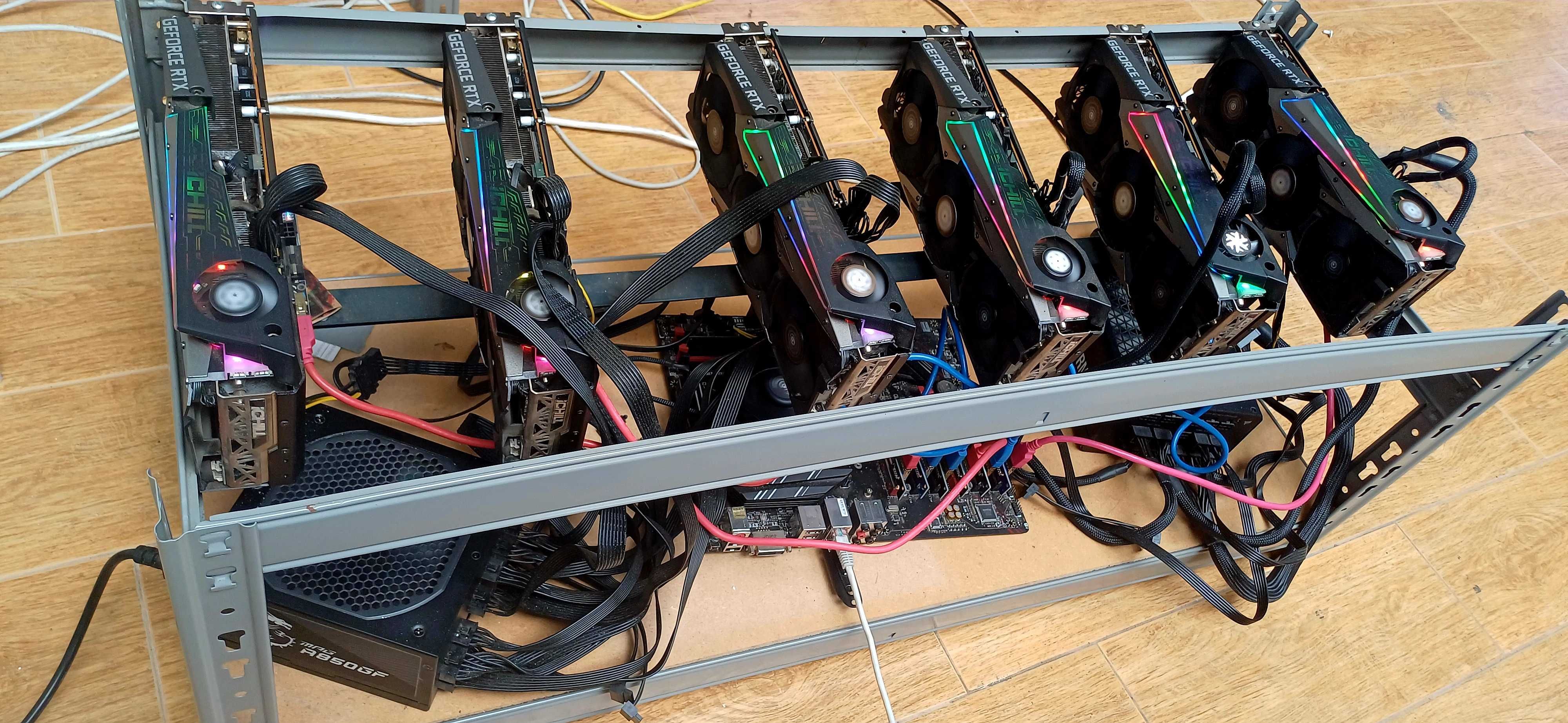 Rtx 3070ti 6x Mining rig 200mh RVN