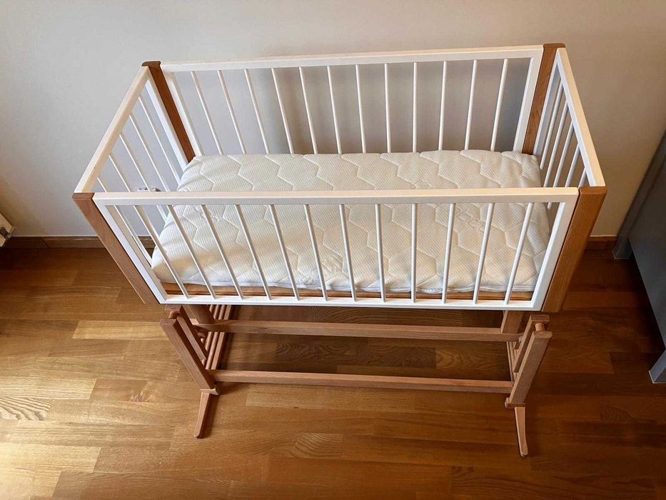 Kołyska niemowlęca - łóżeczko dziecięce - dostawka - bujaczek - Drea