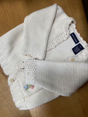 Ralph Lauren - Sweterek dla dziewczynki 20% angora i bawełna