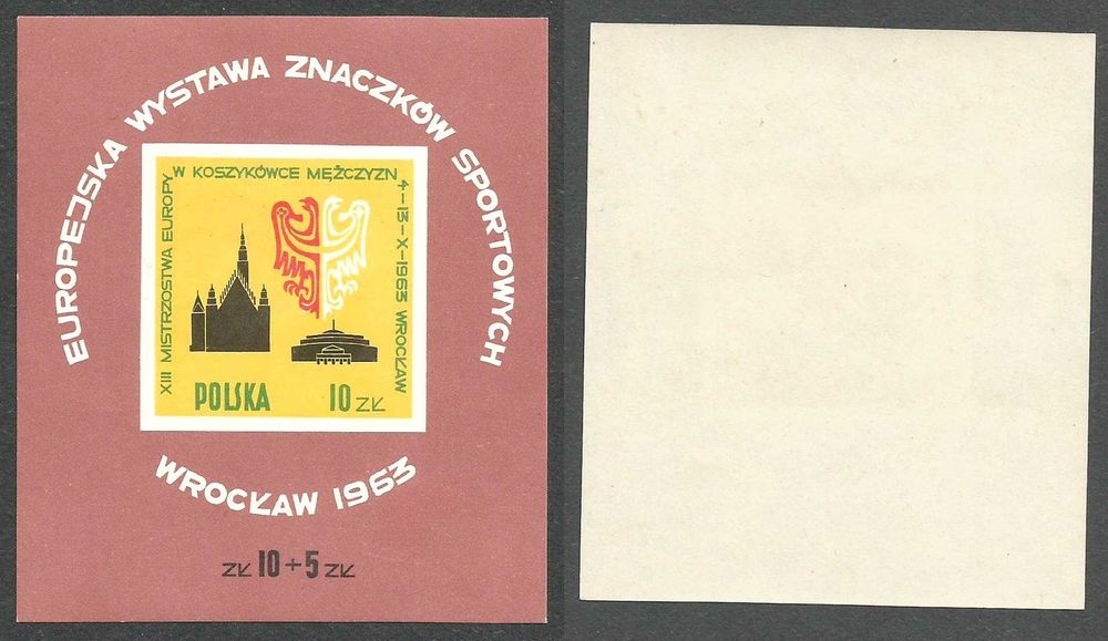 Europejska wystawa znaczków pocztowych 1963r. Blok nr Mi BL30 Fi BL 39