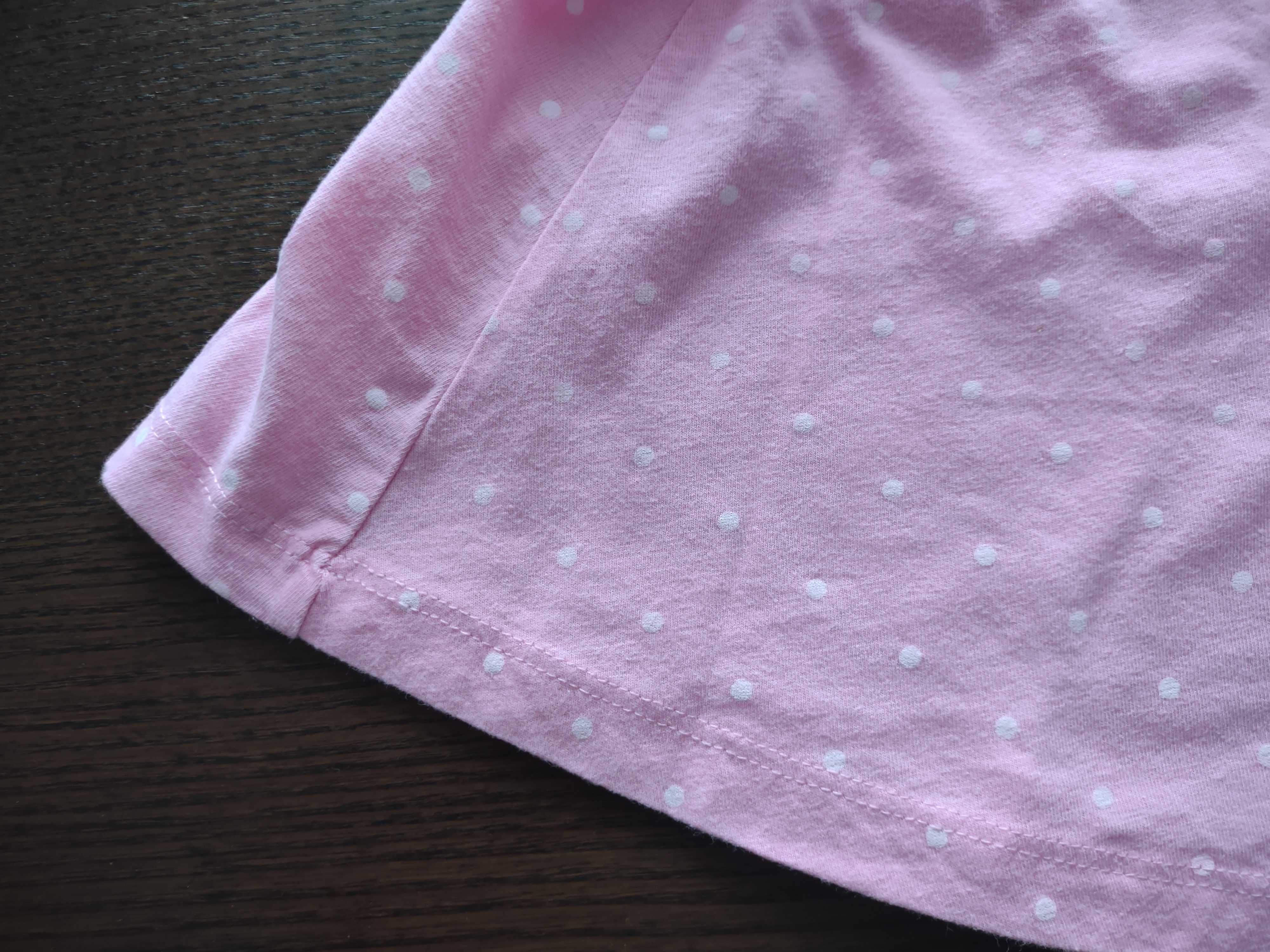 Spódnica - 98 cm, różowa w białe kropki - na lato - dla dziecka