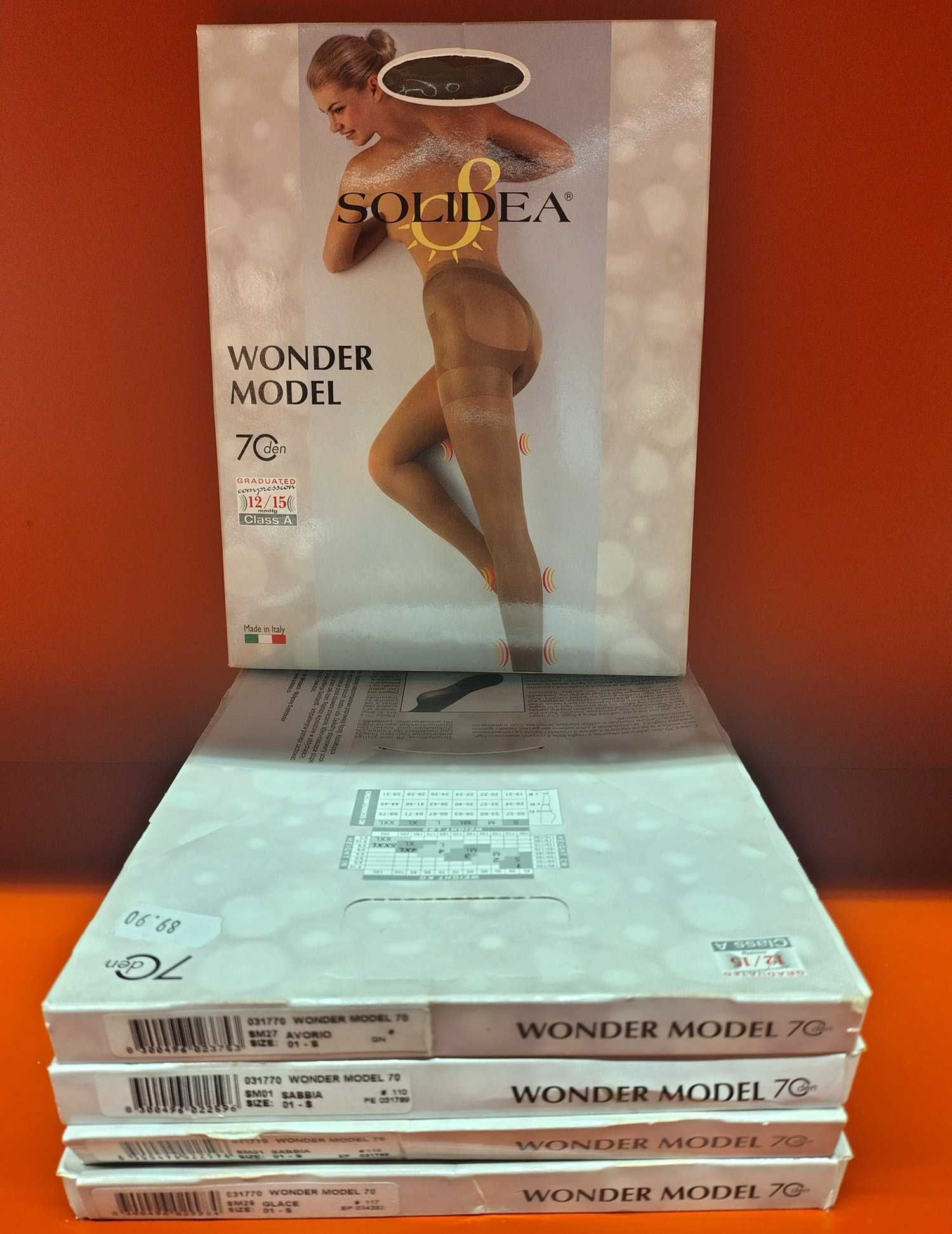 Rajstopy S - 5 sztuk - Solidea, Wonder model - 70 - WYPRZEDAŻ