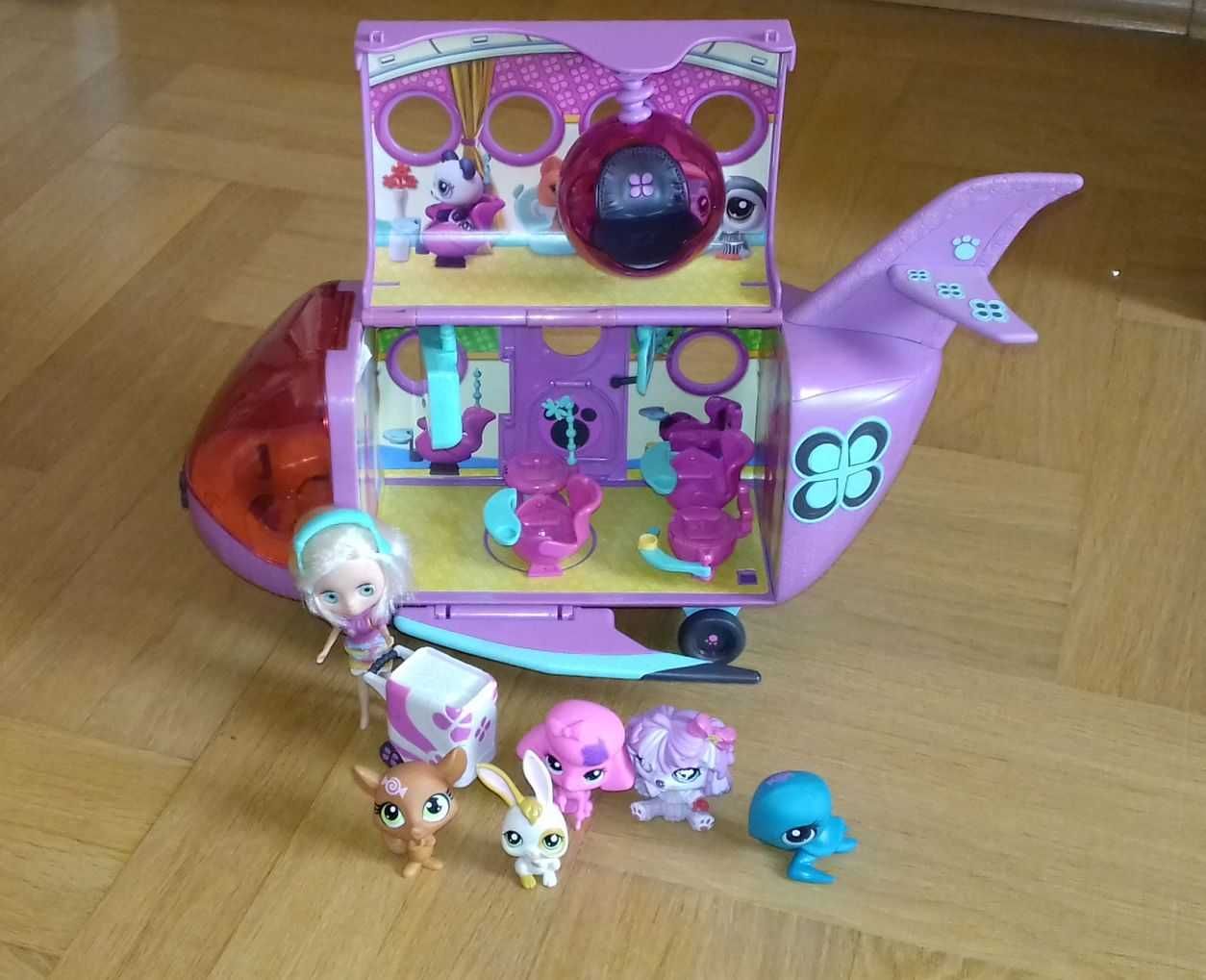 LPS samolot jumbo jet lalka Blythe 5x figurka Littlest Pet Shop HASBRO