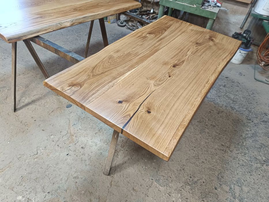 Blat dębowy 140x75 Live Edge na stół biurko ławę