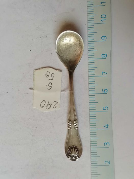 Łyżeczka ozdobna srebrna emaliowana sygnowana