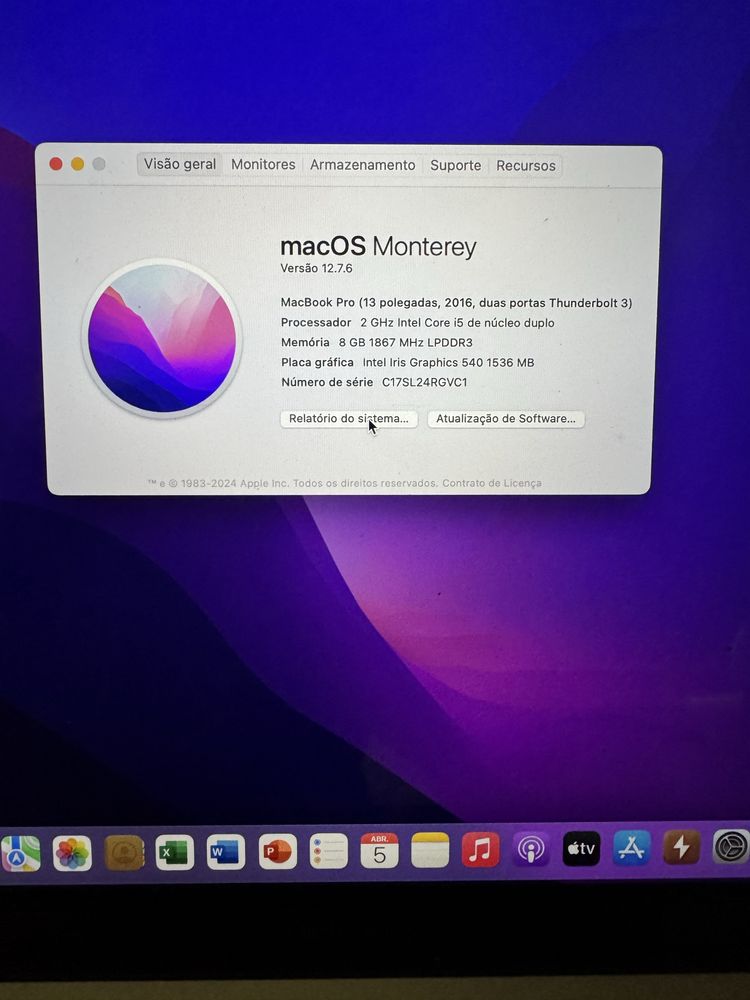 MacBook Pro (13-inch, 2016,Two Thunderbolt 3 ports)